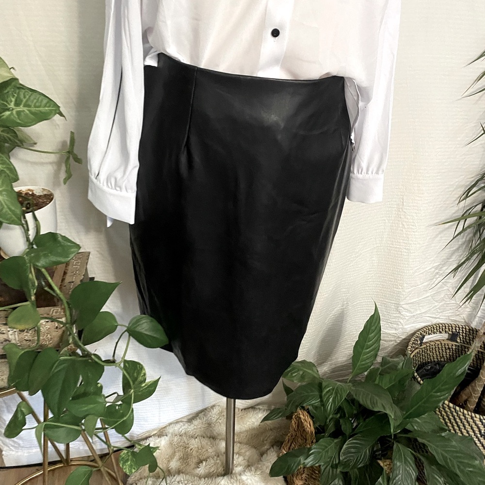 Vegan Leather Pencil Skirt